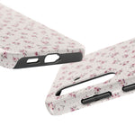 Rosebud Floral Tough iPhone Case — Pink Vintage Flower Protective Cover - iPhone 17 - Shamo's