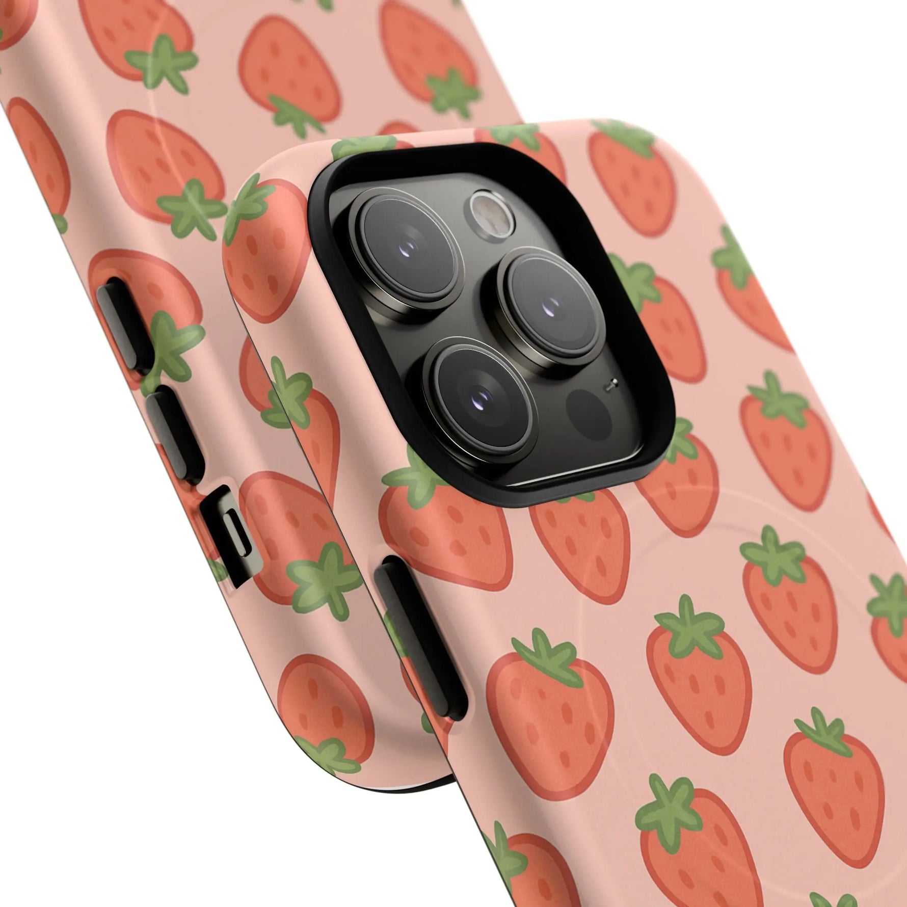 Strawberry Pattern Magnetic Phone Case | Berry Sweet Love - Shamo's