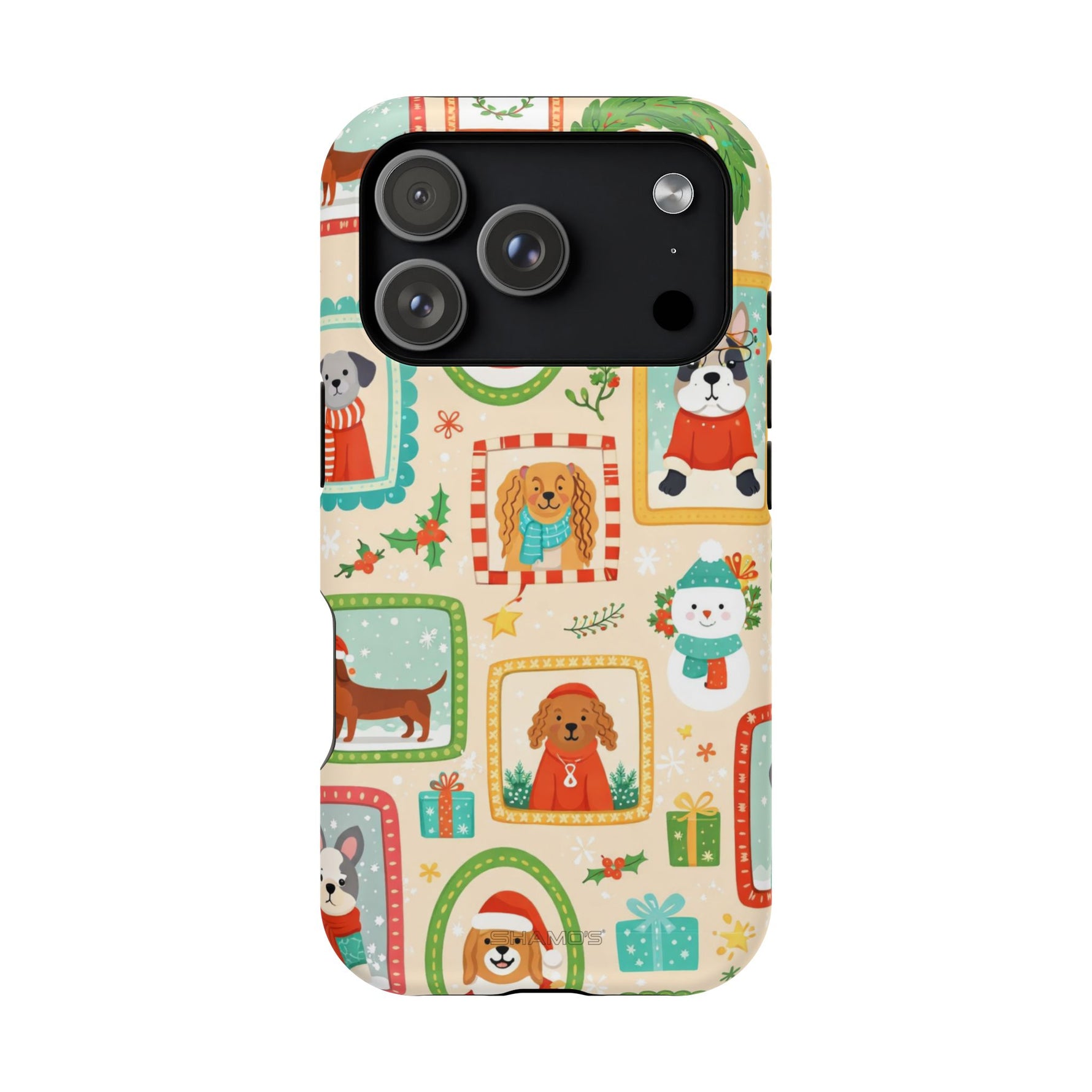 Cute Holiday Dogs MagSafe Compatible Impact-Resistant Phone Case - iPhone 17 Pro / Matte - Shamo's