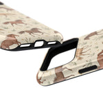 Wild Mustangs – Western Horse Pattern MagSafe Phone Case, glossy wide-camera Pro Max model, port openings and edge details
