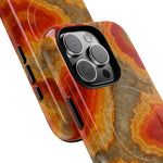 Agate Glow Marble iPhone Case Orange Geode Stone Design with MagSafe  Shamo's