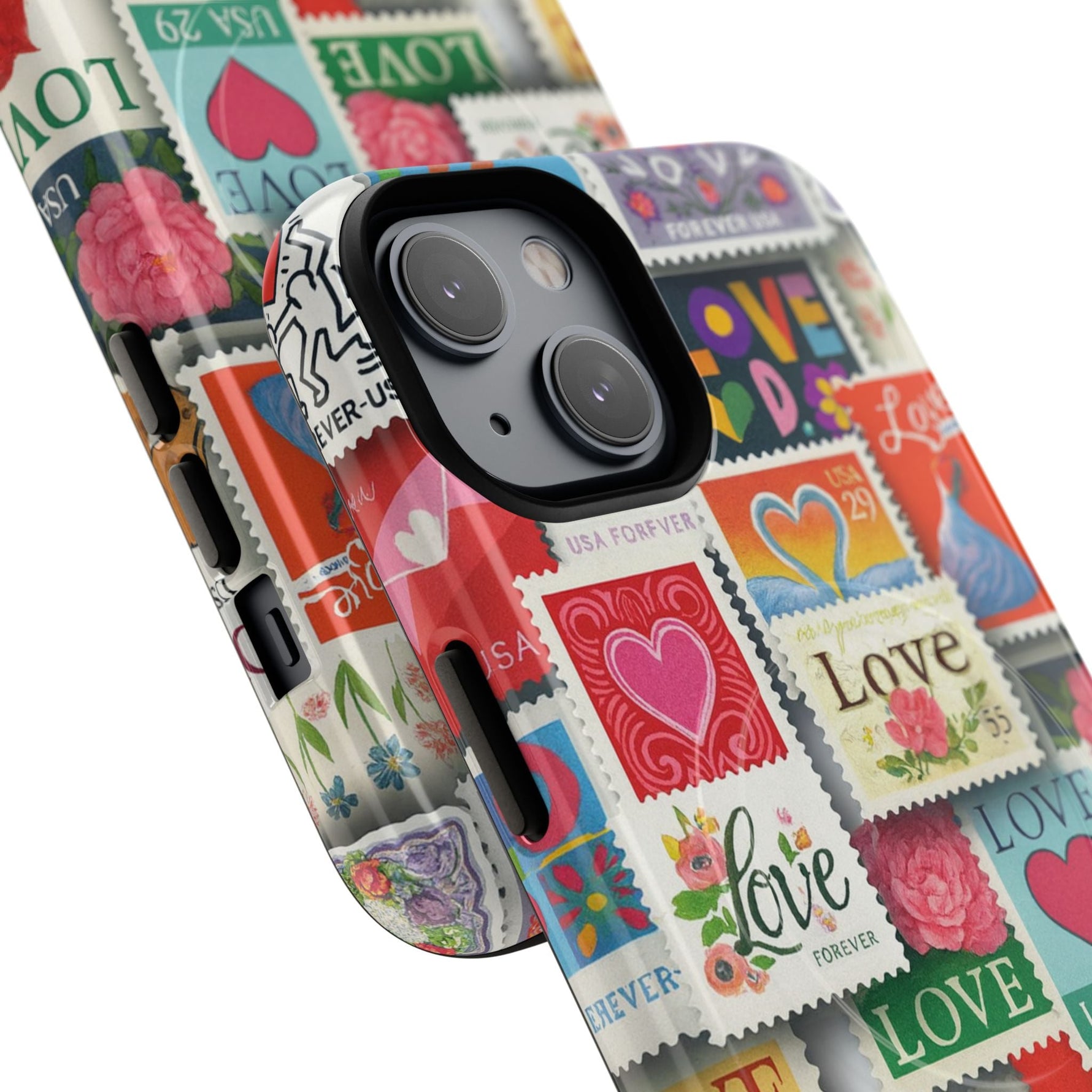Vintage Romantic Love Stamp iPhone Case | Tough Protection + MagSafe  Shamo's