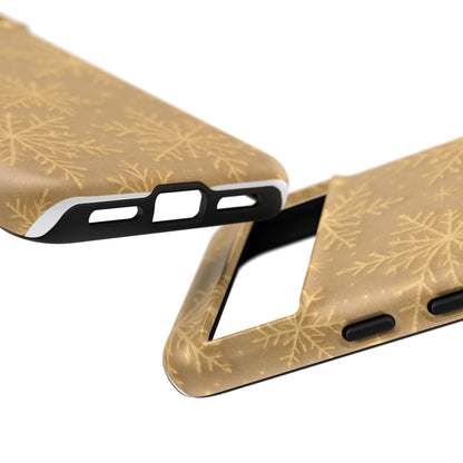 Golden Snowflake Holiday iPhone Case
