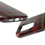 Plaid Impact-Resistant iPhone Case — Red Green Tartan Holiday Theme with MagSafe  Shamo's