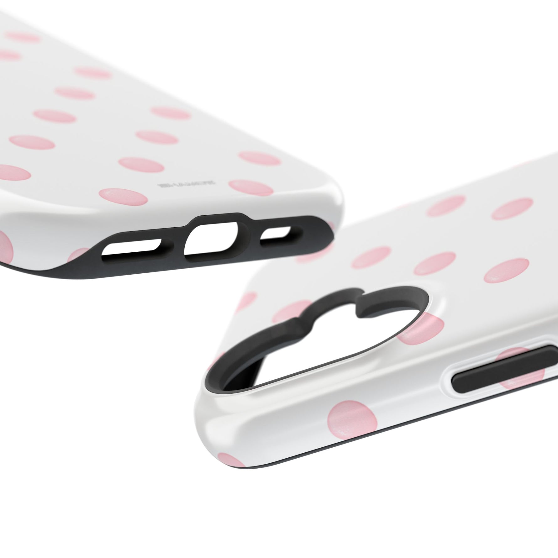 Pink Polka Dot Impact-Resistant Phone Case | MagSafe
