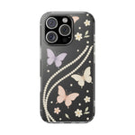 Butterfly Pearl Impact-Resistant Clear iPhone Case - Shamo's