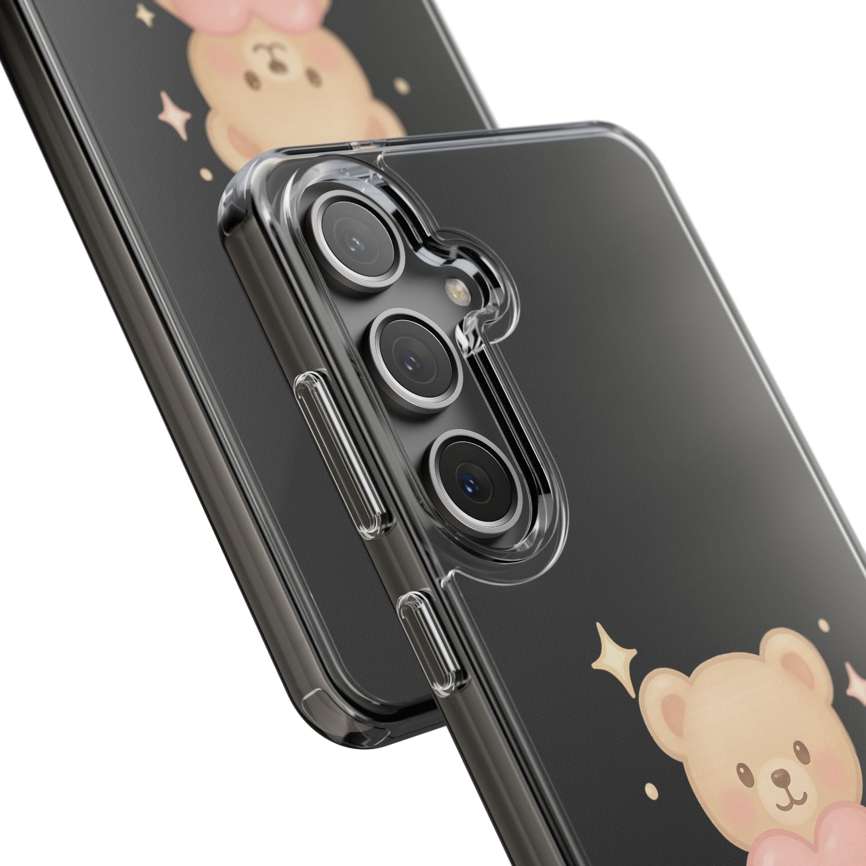 Romantic Teddy Bear Impact-Resistant iPhone Case with Heart Design  Shamo's