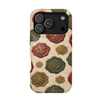 Vintage Wax Seal Pattern Magnetic Impact-Resistant Phone Case with MagSafe Compatibility