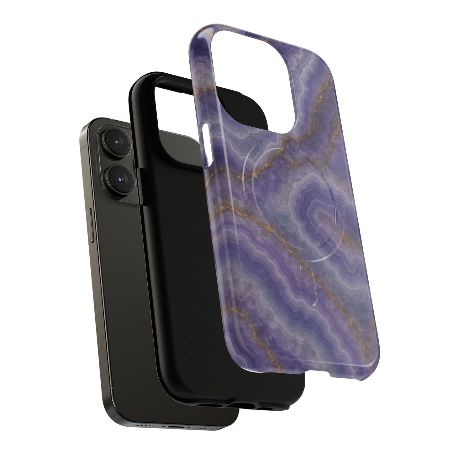 Purple Agate Marble iPhone Case with MagSafe