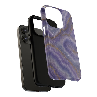 Purple Agate Marble iPhone Case with MagSafe