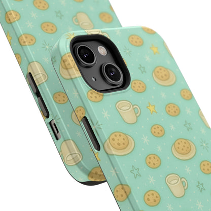 Cookie & Coffee Pattern Tough iPhone Case — Impact-Resistant