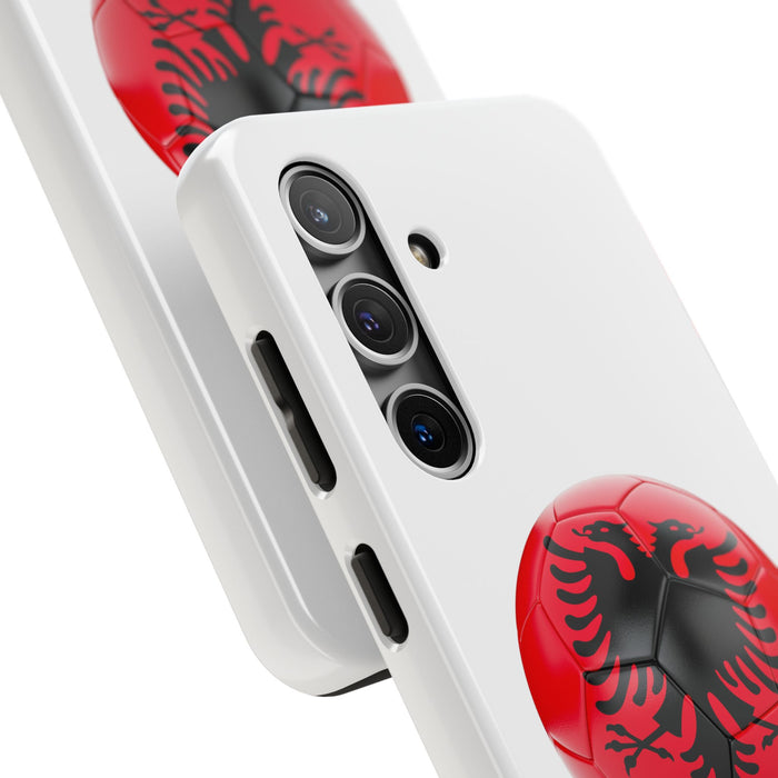 Tough Phone Cases with Albanian soccer flag