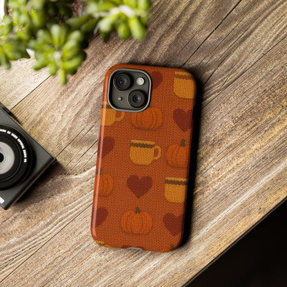 Fall Pumpkin & Coffee iPhone Case