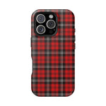 Red Tartan Plaid Impact-Resistant iPhone Case | MagSafe compatibility  Shamo's iPhone 16 Pro / Matte