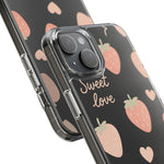 Sweet Love Strawberry Clear iPhone Case | MagSafe  Shamo's