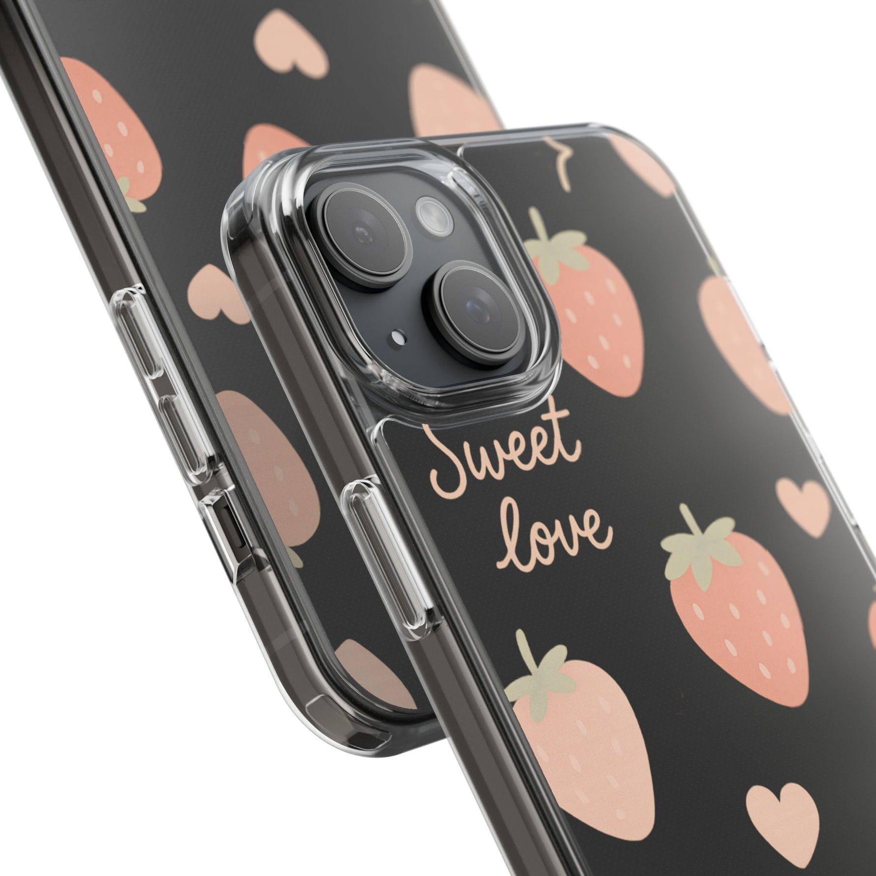 Sweet Love Strawberry Clear iPhone Case | MagSafe  Shamo's