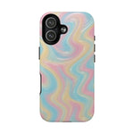 Rainbow Marble Swirl iPhone Case with MagSafe - Shamo's