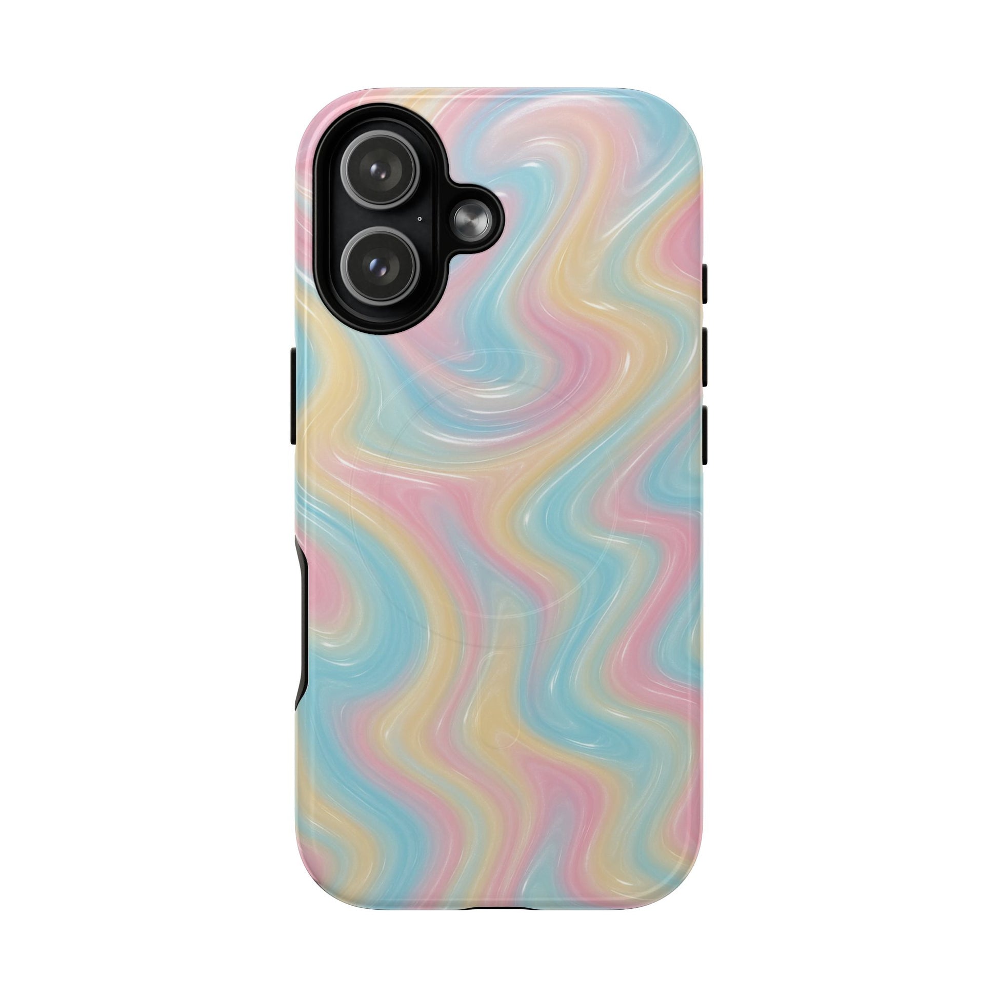 Rainbow Marble Swirl iPhone Case with MagSafe - Shamo's