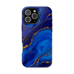 Blue Gold Marble Phone Case  Shamo's iPhone 16 Pro Max / Glossy / Without gift packagin
