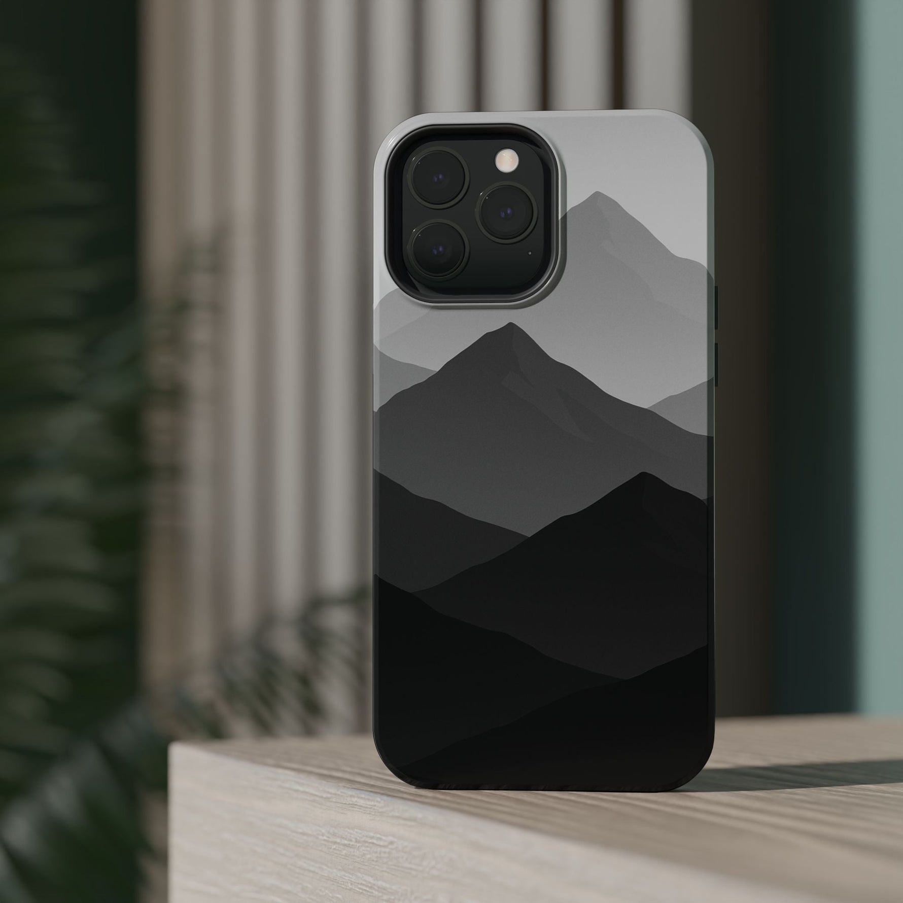 Monochrome Mountain Design iPhone Case | MagSafe  Shamo's