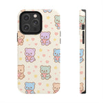 Cute Pastel Bear Impact Phone Case | Heart & Star Kawaii Pattern  Shamo's iPhone 14 Pro Max