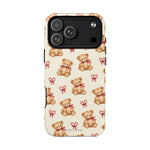 Coque iPhone Ourson des fêtes et sucres d’orge en forme de cœur avec MagSafe