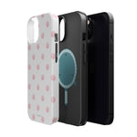 Pink Polka Dot Impact-Resistant Phone Case | MagSafe