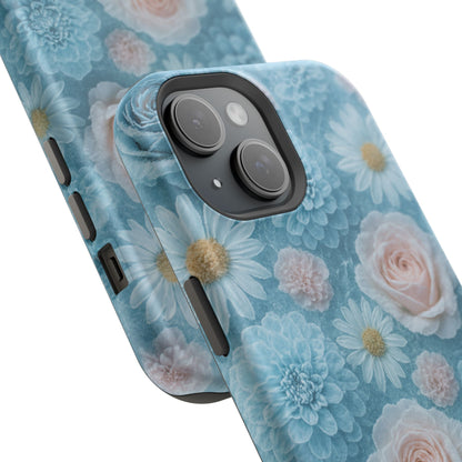 Frozen Floral Rose & Daisy Impact iPhone Case | MagSafe compatible  Shamo's