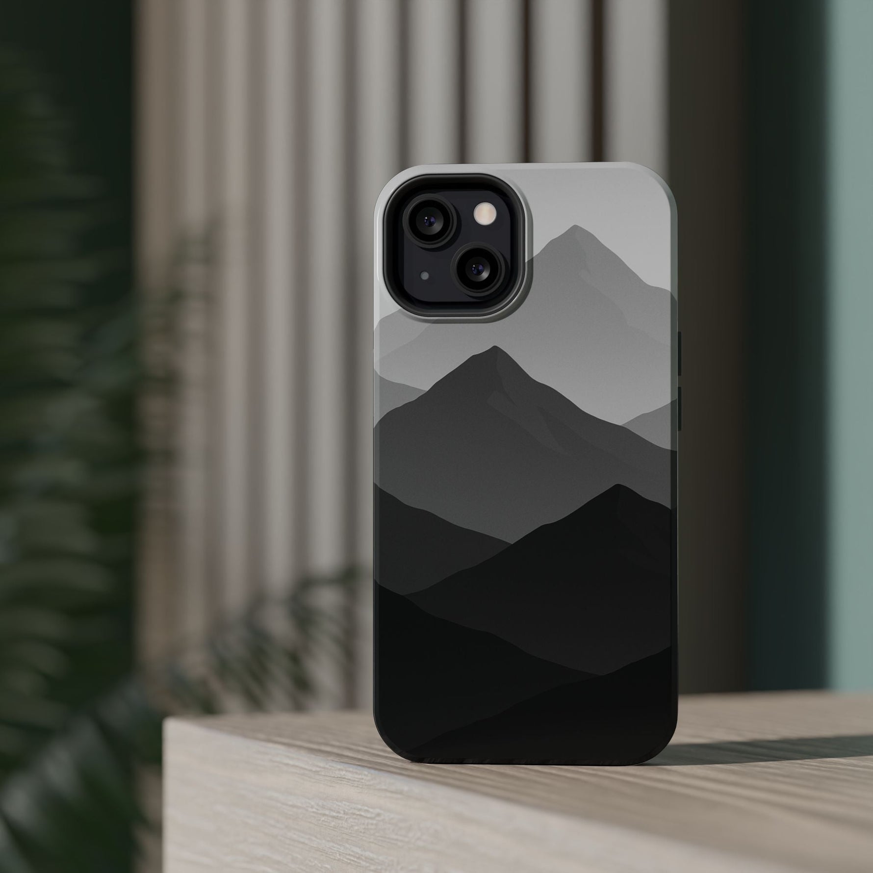 Monochrome Mountain Design iPhone Case | MagSafe  Shamo's
