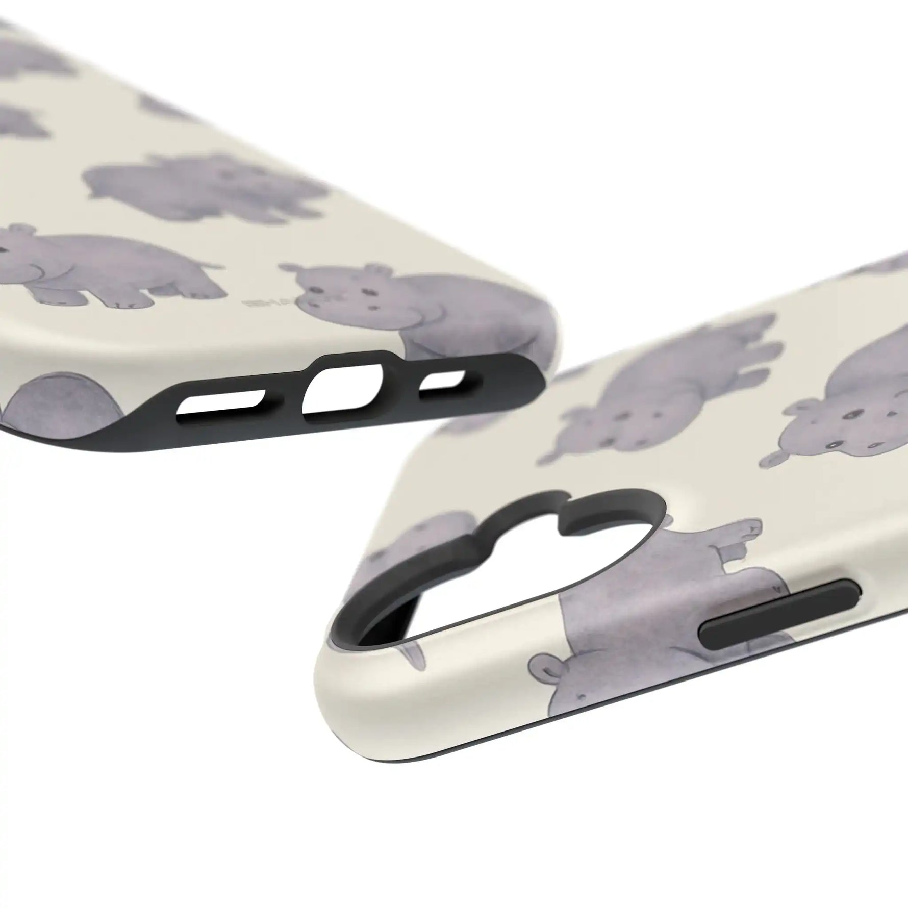 Cute Tiny Hippo Magnetic Impact-Resistant Phone Case