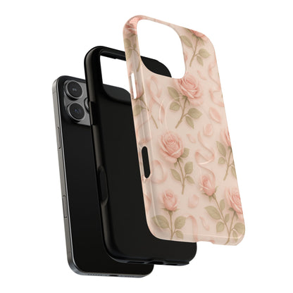 Blush Roses and Ribbons 3D iPhone Case | MagSafe