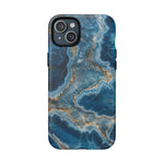 Blue Agate Marble iPhone Case —with MagSafe - Shamo's