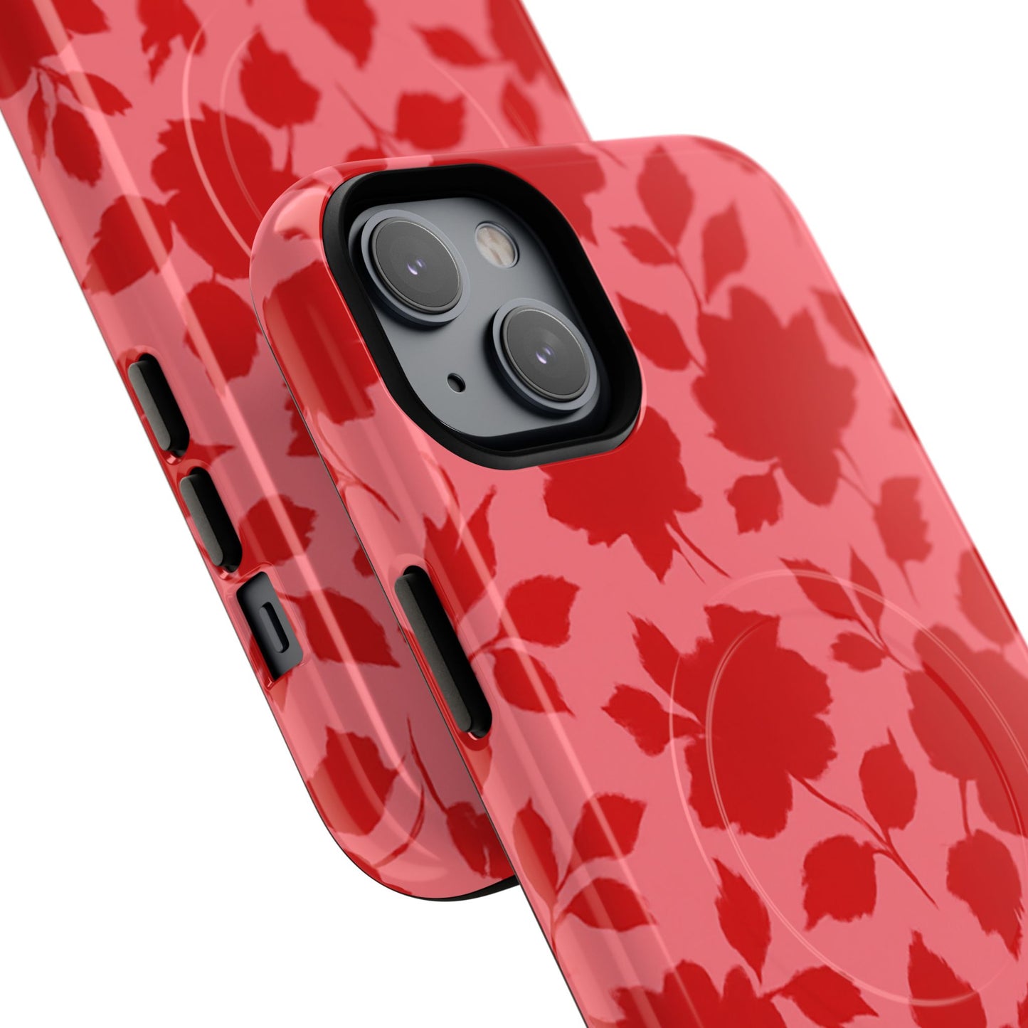 Red Floral Love iPhone Case (MagSafe compatible)