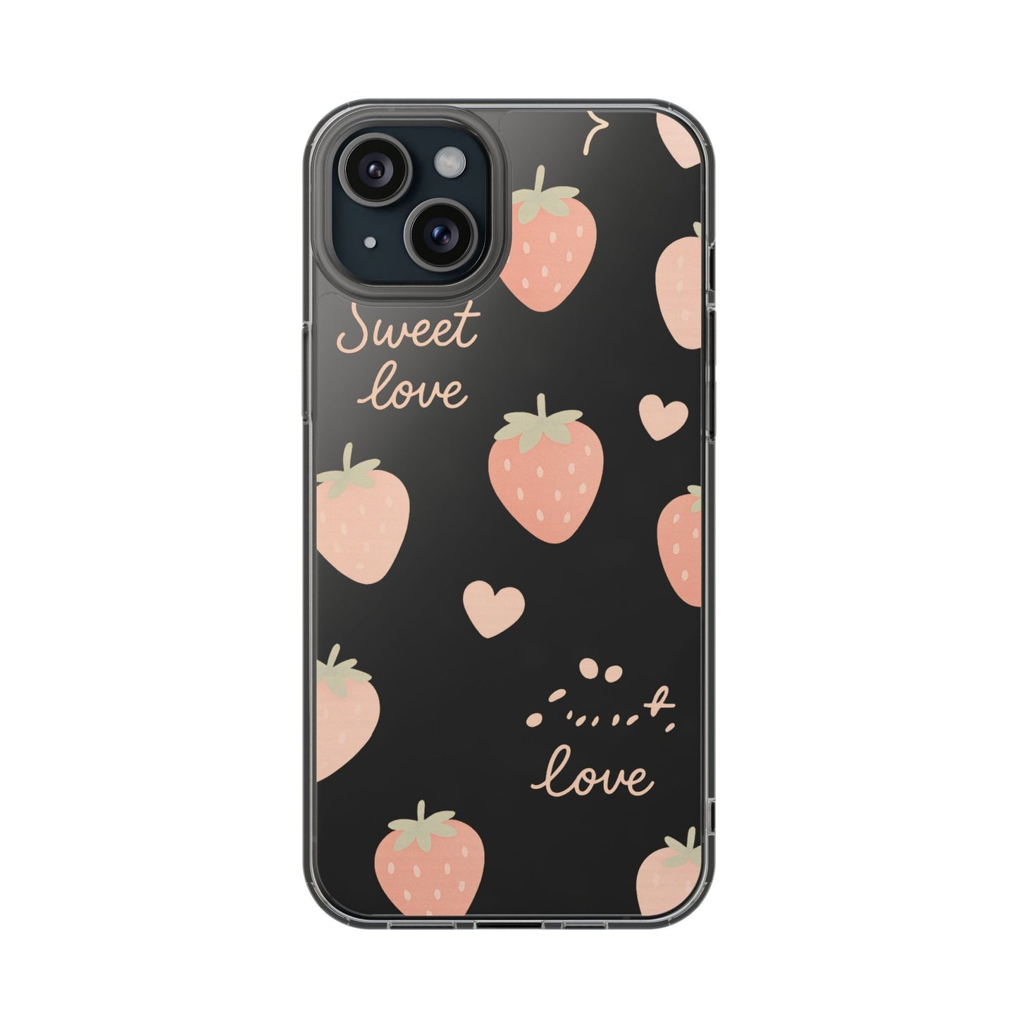 Sweet Love Strawberry Clear iPhone Case | MagSafe - Shamo's