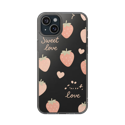 Sweet Love Strawberry Clear iPhone Case | MagSafe - Shamo's