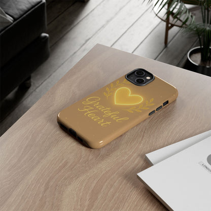 Grateful Heart iPhone Case — Warm Neon Heart