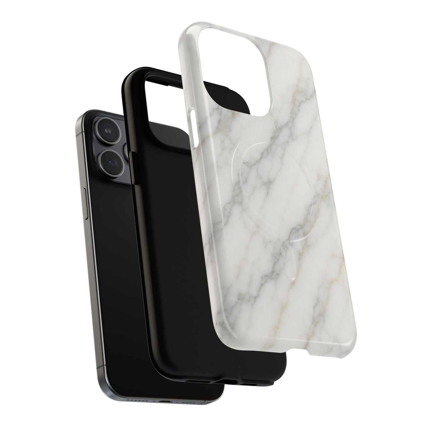 Classic White Marble iPhone Case with MagSafe - Shamo's