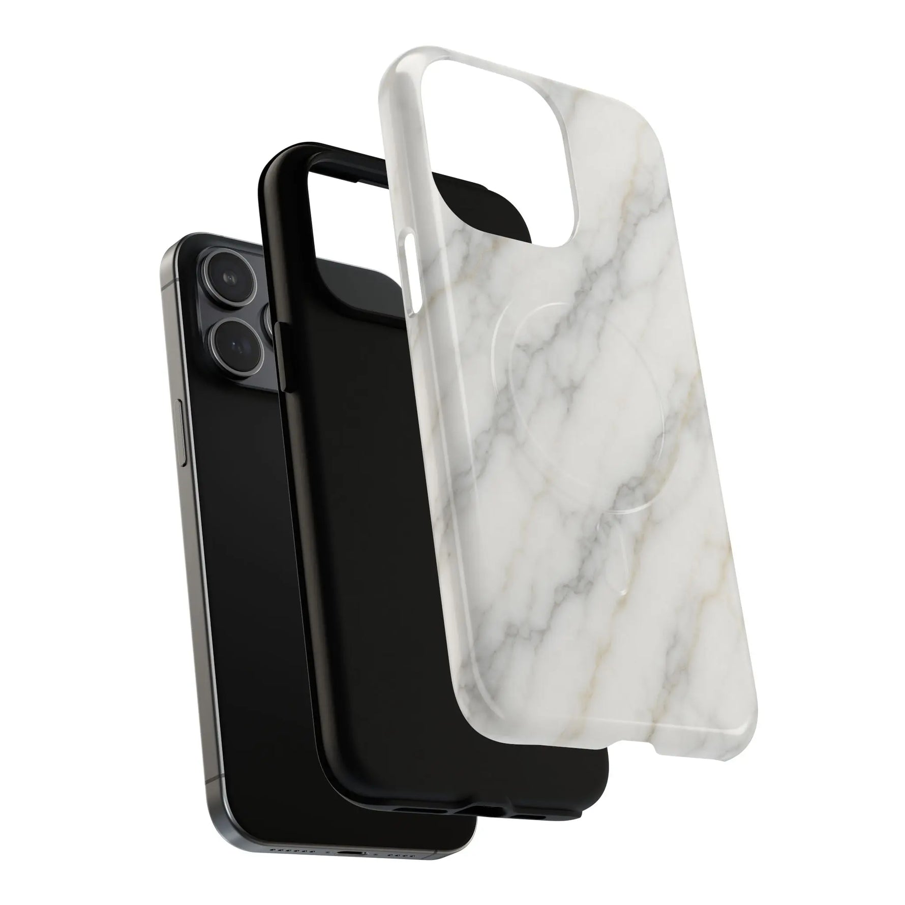 Classic White Marble iPhone Case with MagSafe - Shamo's