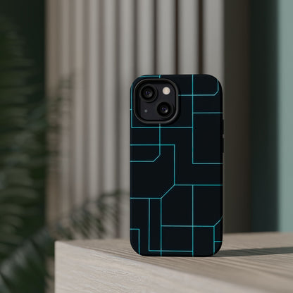 Neon Grid Magnetic Impact-Resistant iPhone Case | MagSafe compatible  Shamo's