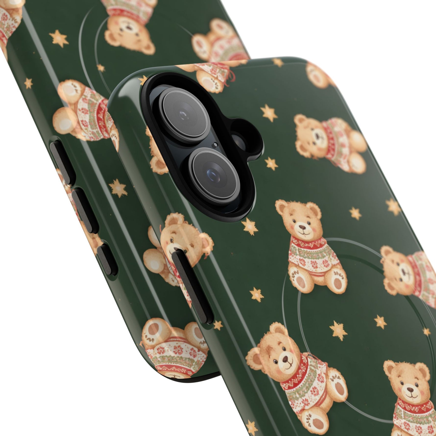 Funda para iPhone con diseño de osito de peluche y corazón (con MagSafe)