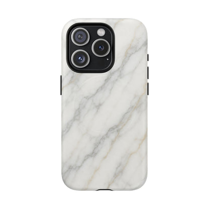 Classic White Marble iPhone Case with MagSafe - Shamo's