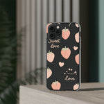 Sweet Love Strawberry Clear iPhone Case | MagSafe  Shamo's
