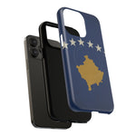 Kosovo Flag Tough iPhone Case — Navy Blue Stars & Gold Map (MagSafe compatible)  Shamo's