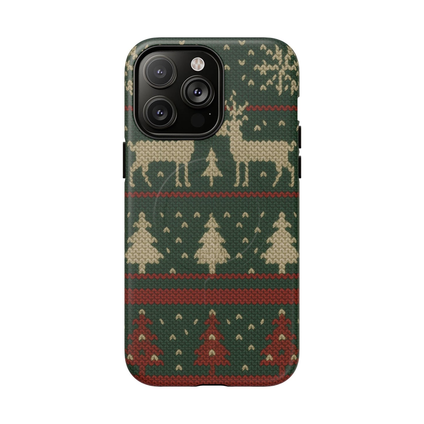 Holiday Knit Reindeer MagSafe Tough iPhone Case