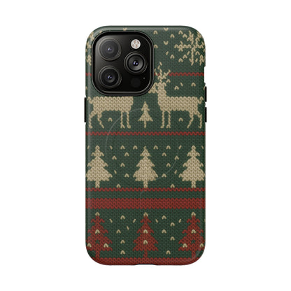 Holiday Knit Reindeer MagSafe Tough iPhone Case