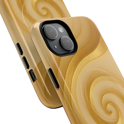 Luxury Series Swirl Gold iPhone Case compatible with MagSafe - Shamo's