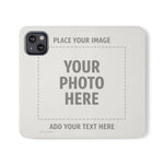 Personalized Flip Wallet Phone Case – Custom Photo & Text Wallet Cover