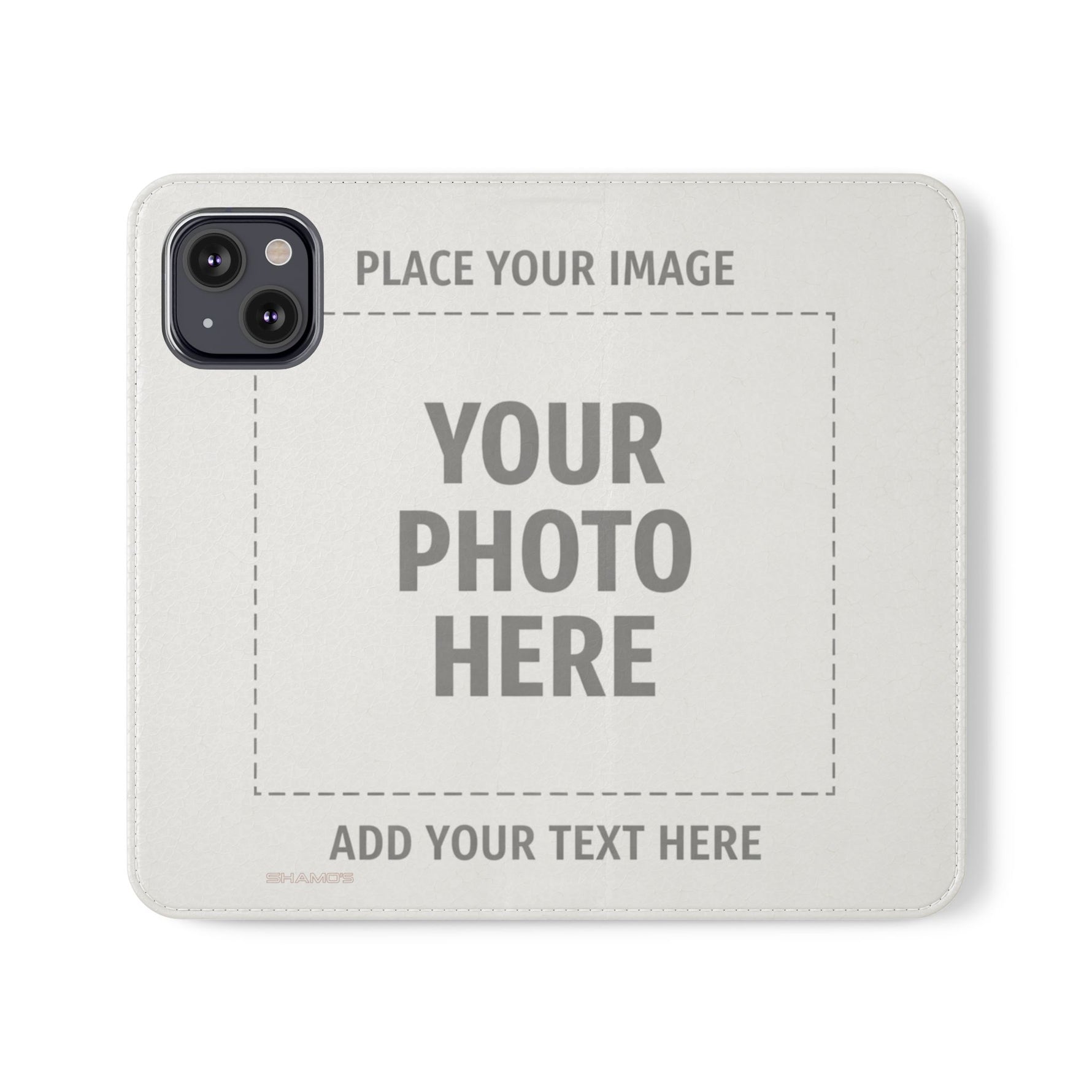 Personalized Flip Wallet Phone Case – Custom Photo & Text Wallet Cover