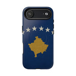 Kosovo Flag Tough iPhone Case — Navy Blue Stars & Gold Map (MagSafe compatible)  Shamo's iPhone 17 Air / Glossy