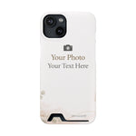 Funda para teléfono personalizable con tarjetero | Añade tu propia foto y texto